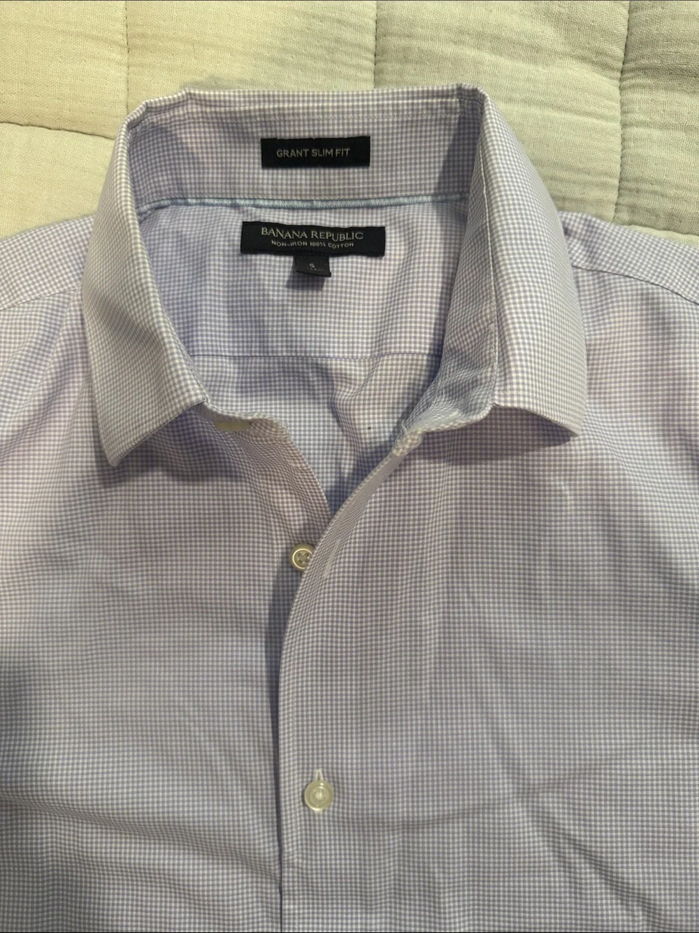 Two Banana Republic Men’s shirts Button-Down and spread collar.